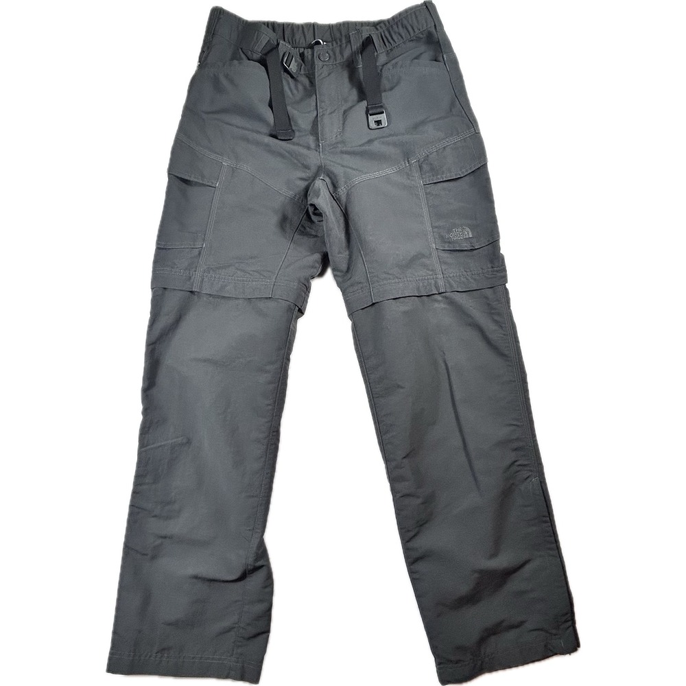 The North Face Paramount Peak Convertible Pants Mens M Long Gray Cargo Hiking
